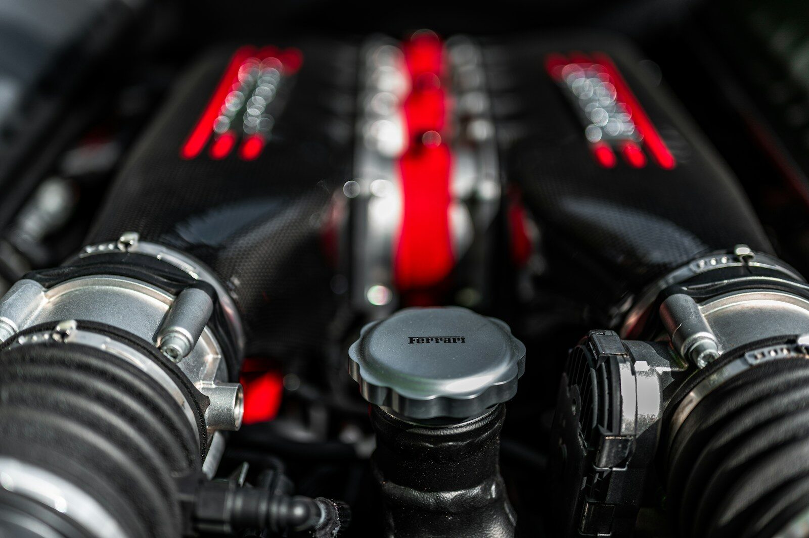 black and silver motorcycle engine